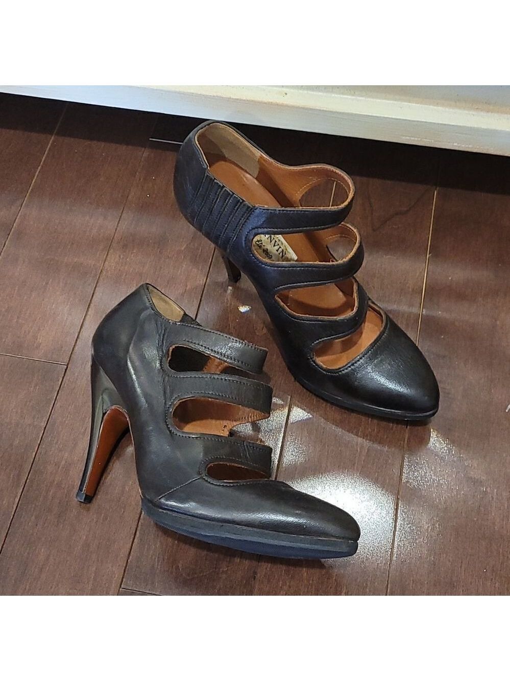 lanvin Strappy Leather Heels